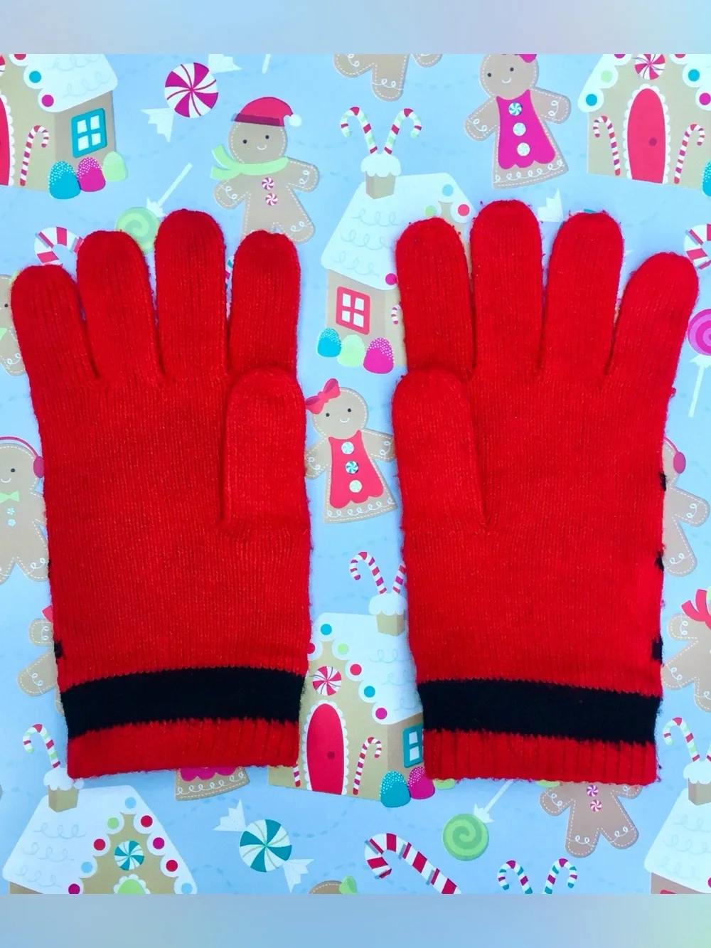 Disney ❉ Minnie Mouse Inspired Red & Black Bow Polka Dot Gloves